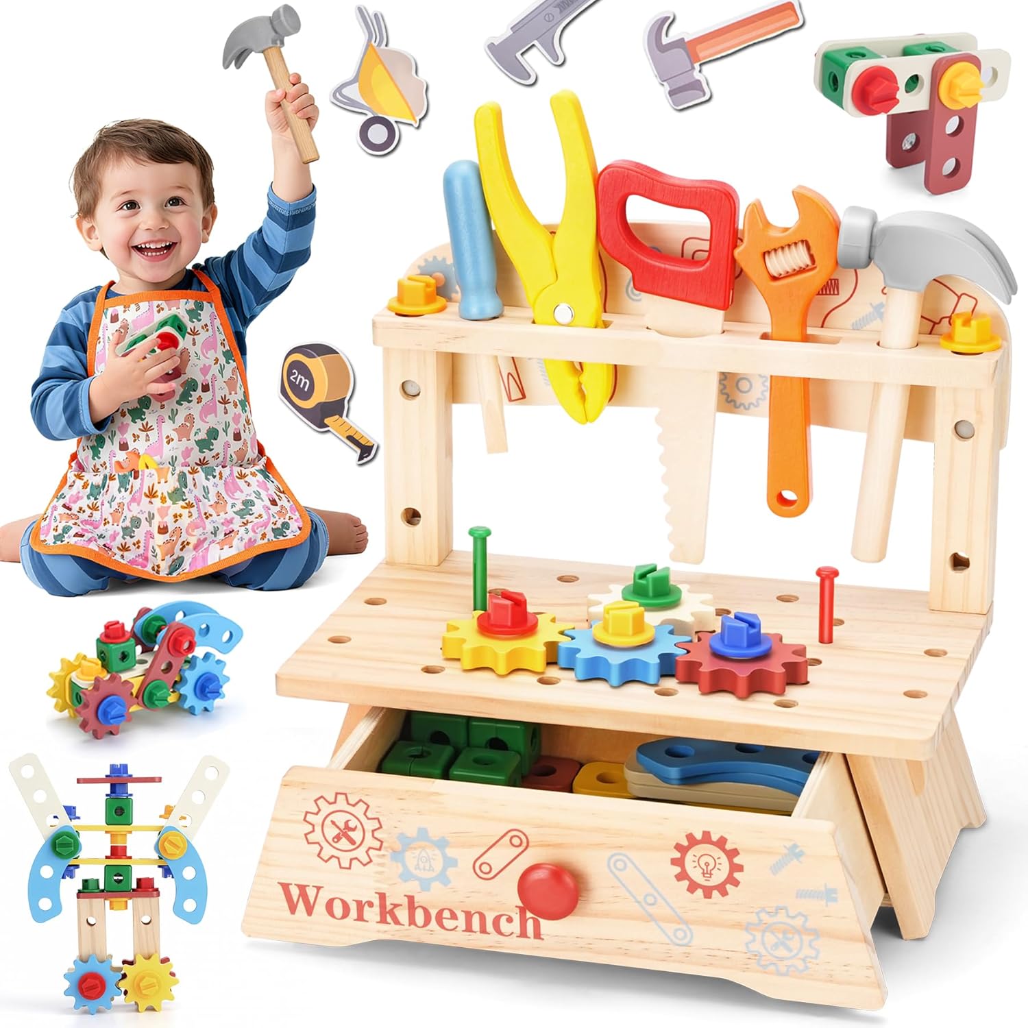 Gardening Tools Girls - Banco de herramientas de madera para